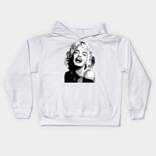 Black and White Marylin Monroe celeb poster Kids Hoodie